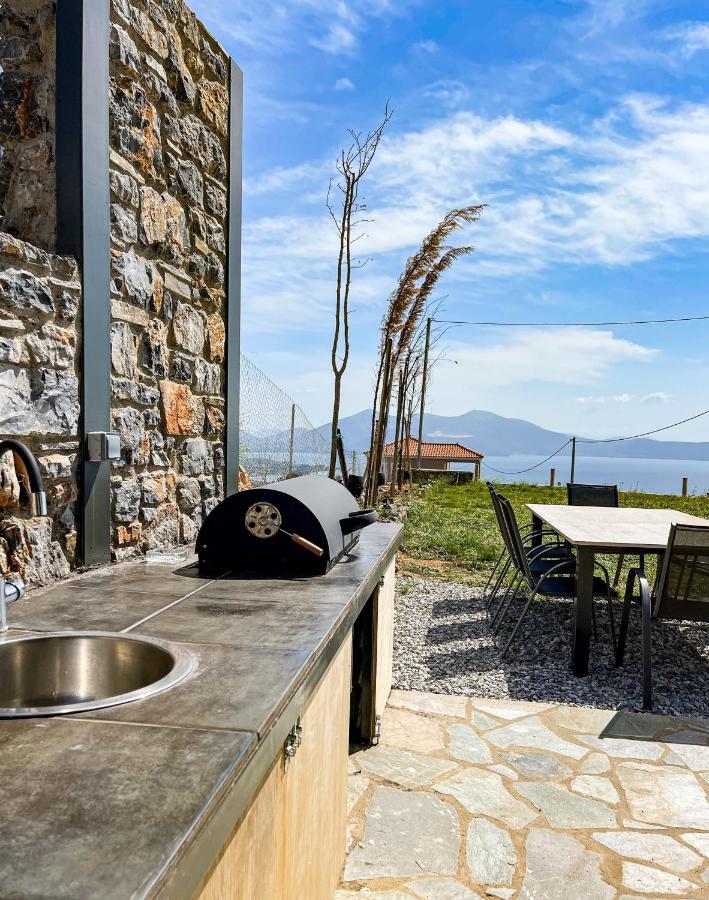 Modern Stone Villas With Swimming Pool Aliveri Buitenkant foto