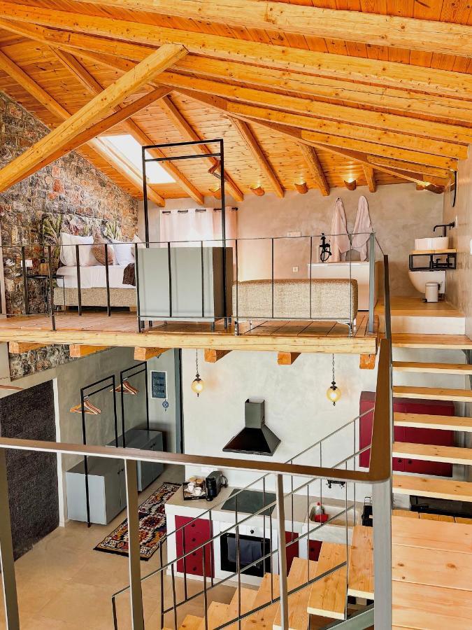Modern Stone Villas With Swimming Pool Aliveri Buitenkant foto