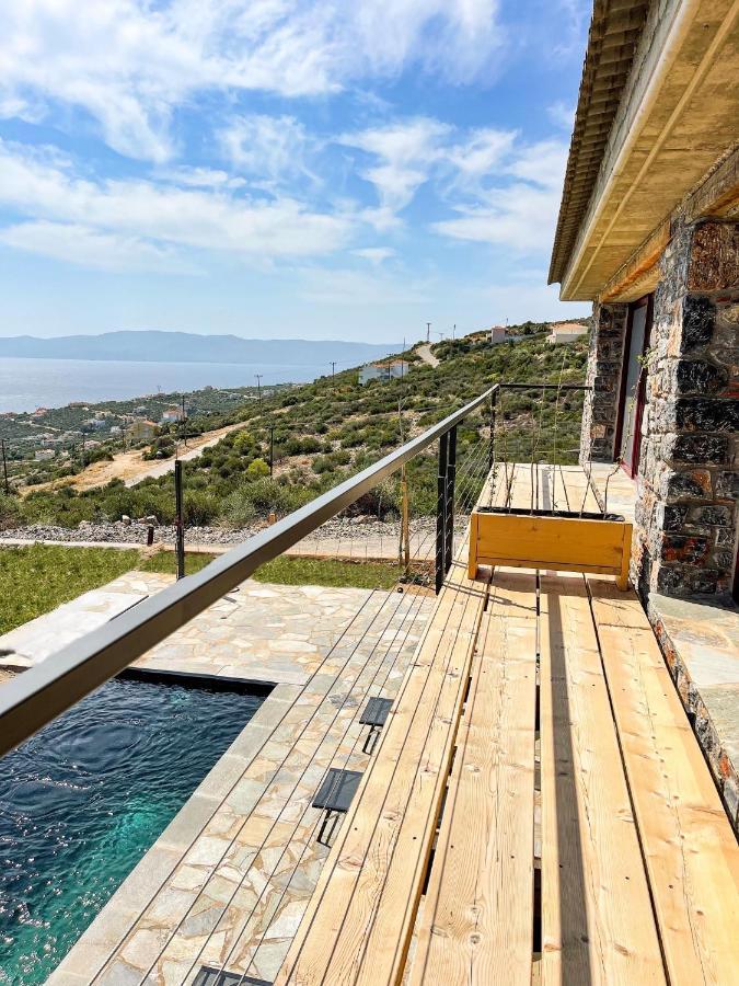 Modern Stone Villas With Swimming Pool Aliveri Buitenkant foto