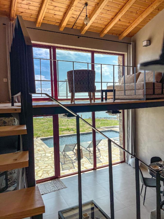 Modern Stone Villas With Swimming Pool Aliveri Buitenkant foto